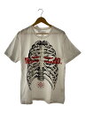 【中古】NEIGHBORHOOD◆ボーンプリント/Tシャツ/L/コットン/ホワイト//【メンズウェア】