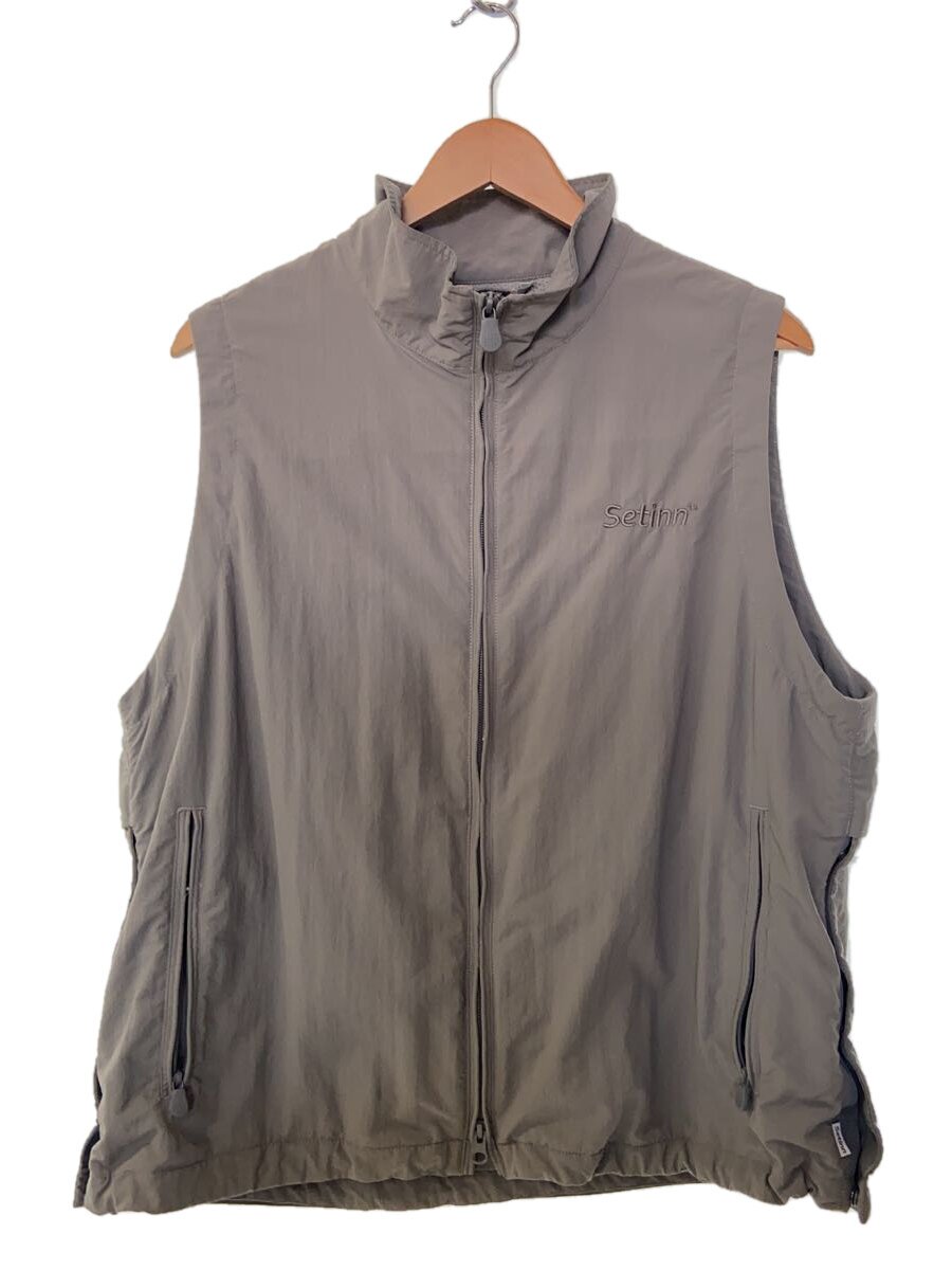 BEAMS◆Setinn Ballperson Vest/ベスト/M/ナイロン/GRY/無地/86-06-0006-142