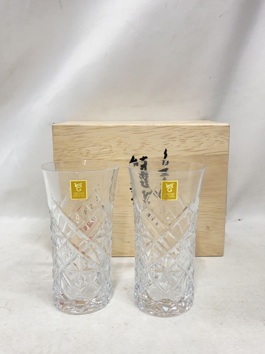 【中古】KAGAMI CRYSTAL◆グラス/2点セット/CLR【キッチン用品】