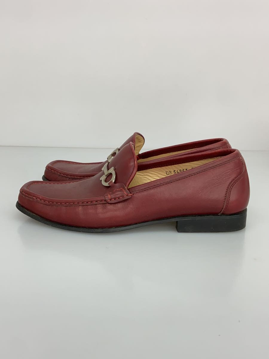 【中古】Salvatore Ferragamo◆ローファー/UK6.5/RED/54853【シューズ】