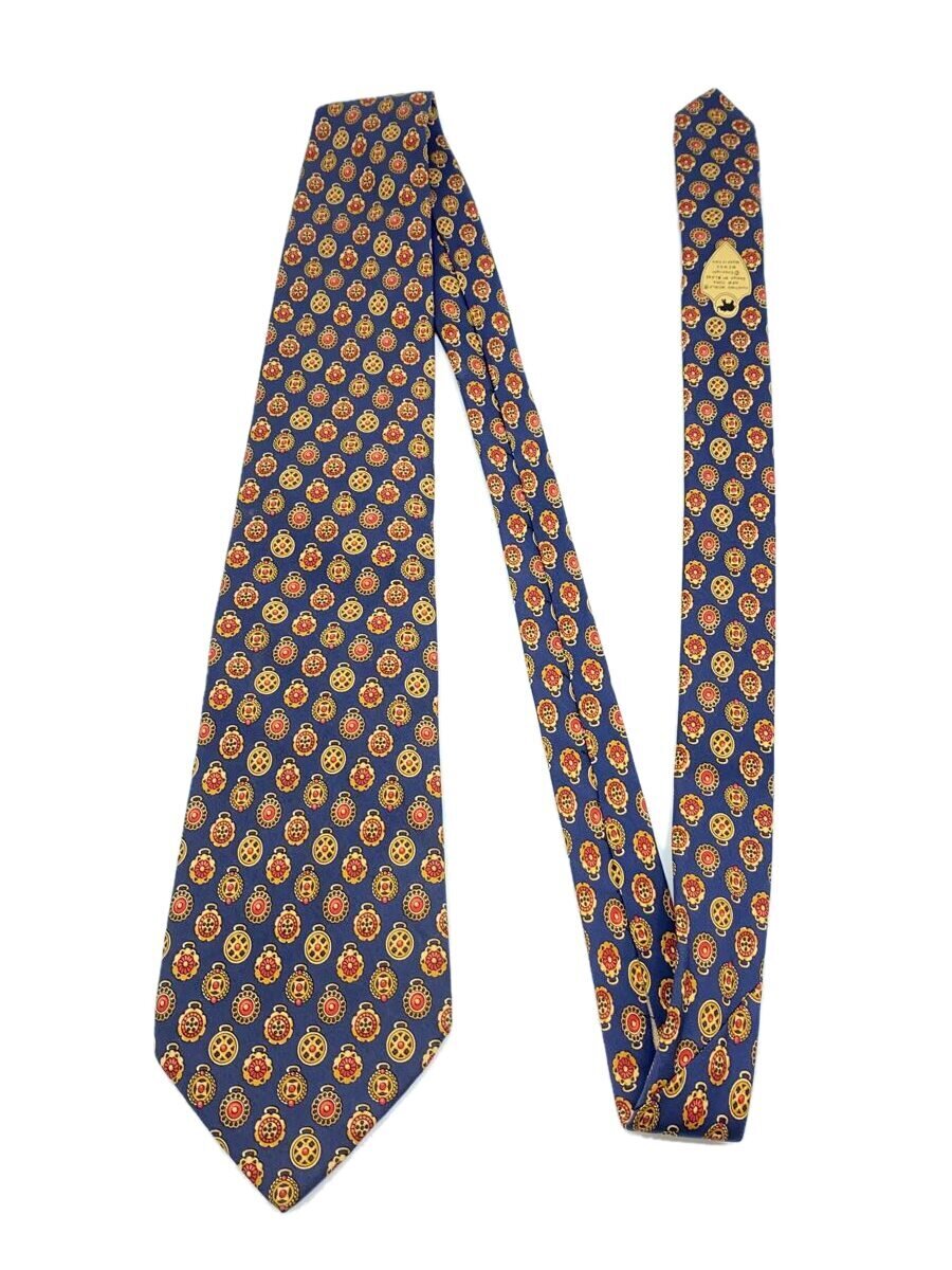 【中古】HUNTING WORLD◆ネクタイ/シルク/NVY/総柄/メンズ/BL043//【服飾雑貨他】