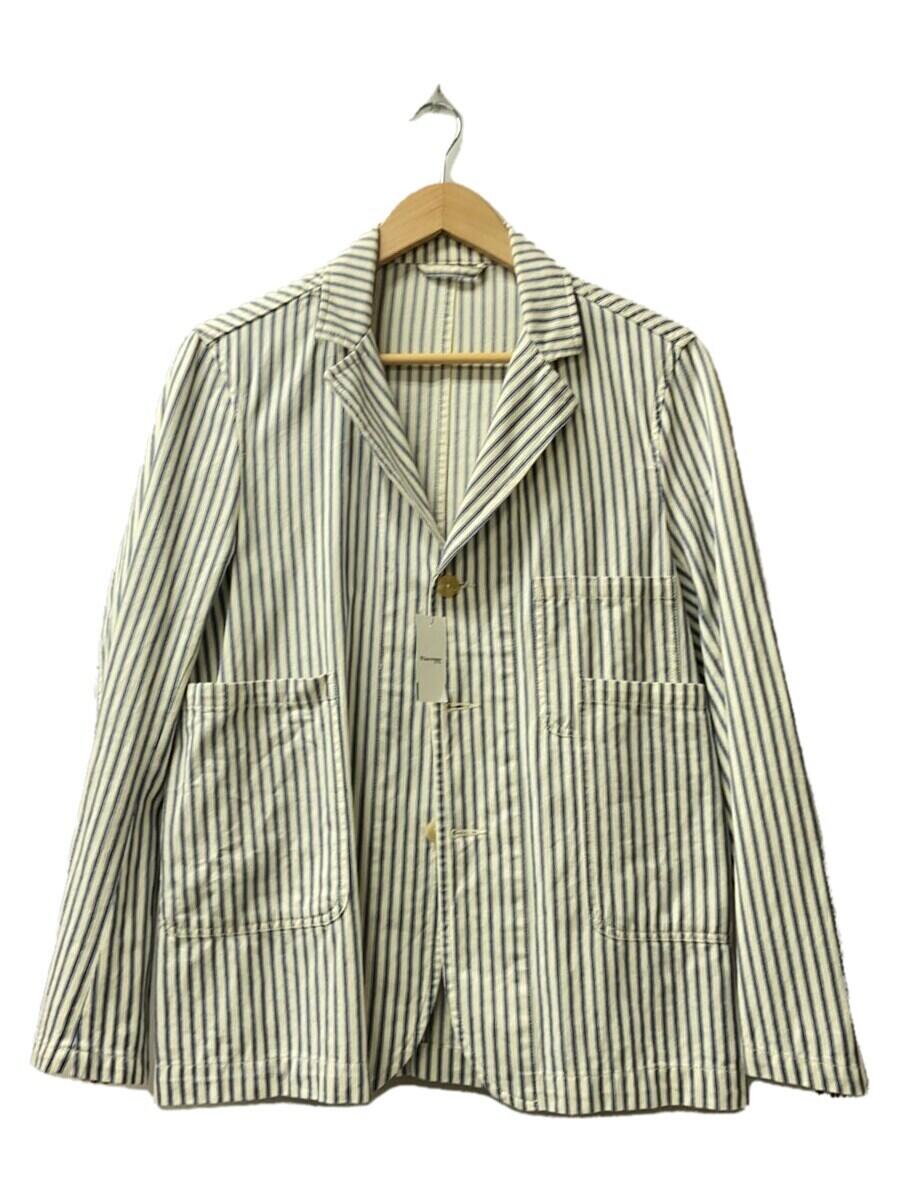 【中古】E.TAUTZ◆SAVILE ROW/テーラードジャケット/XS/コットン/BLU/ストライプ/1159-343-6796【メンズウェア】