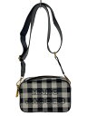 【中古】MARC JACOBS◆ショルダーバッグ/ナイロン/BLK/チェック/FLASH PRINTED BAG【バッグ】