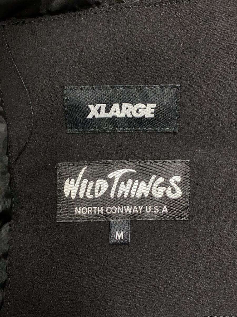 【中古】X-LARGE◆×WILDTHINGS/EXPEDITION JACKET/ダウンジャケット/M/ポリエステル/BLK【メンズウェア】