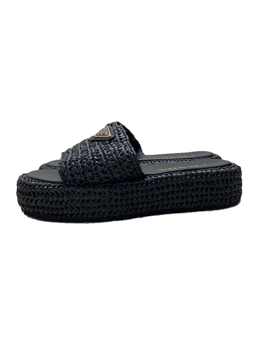 【中古】PRADA◆クロシェフラットフ�