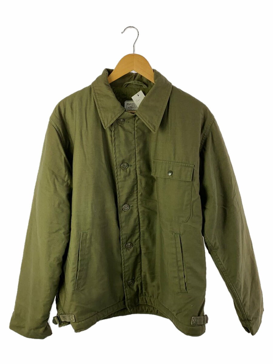 【中古】U.S.NAVY◆デッキジャケット/42/ナイロン/KHK/無地/8415-00-753-5613【メンズウェア】