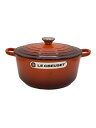 【中古】LE CREUSET◆鍋/サイズ:24cm/ORN【キッチン用品】