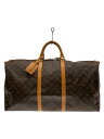 【中古】LOUIS VUITTON◆キーポル・バンドリエール60_モノグラム・キャンバス_BRW/PVC/BRW【バッグ】