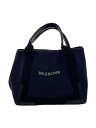 【中古】BALENCIAGA◆BALENCIAGA/トートバッグ/キャンバス/ネイビー/339933・4065・Y・535269【バッグ】