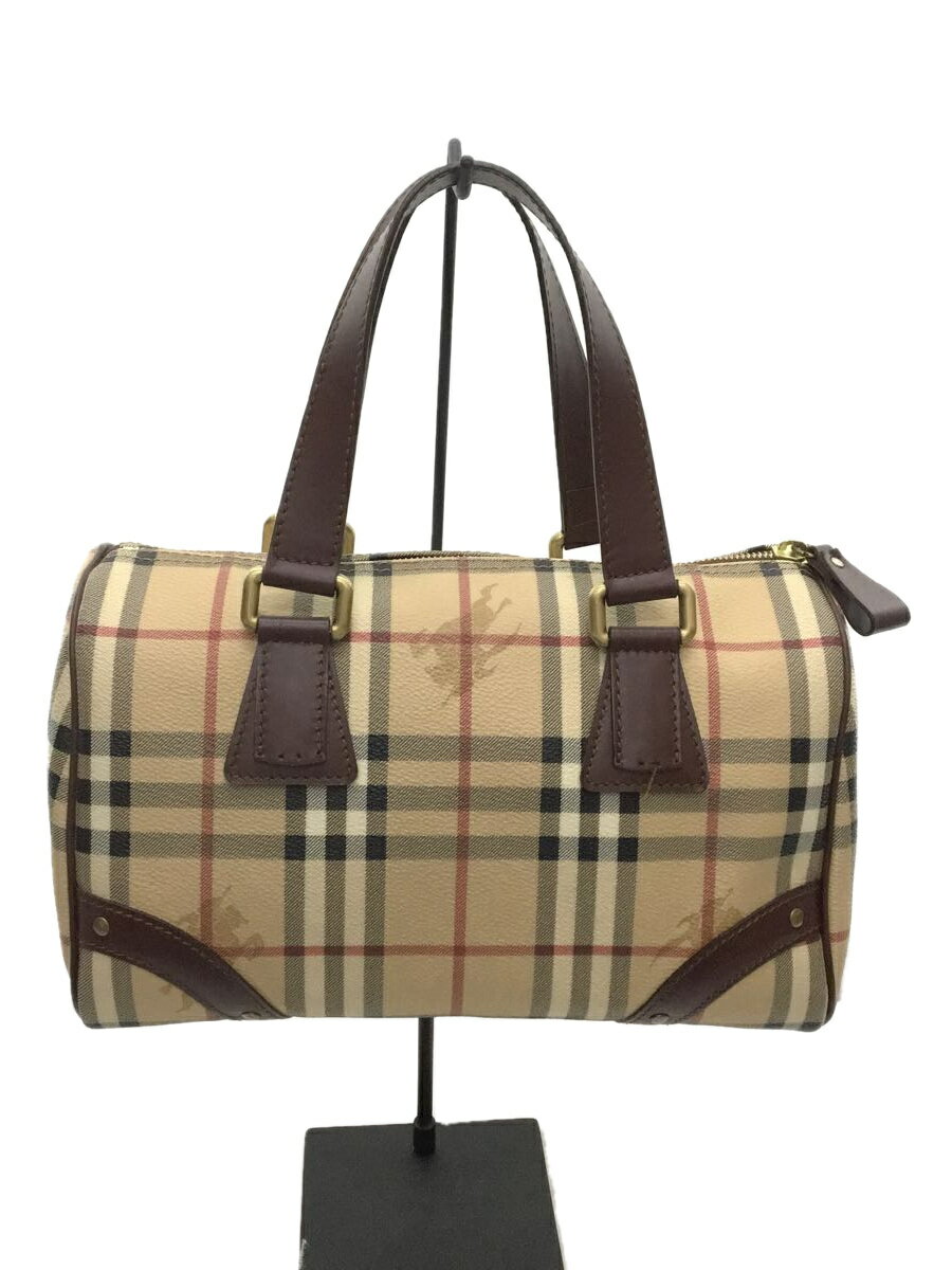 【中古】BURBERRY LONDON◆ボストンバッグ/--/BRW/チェック【バッグ】