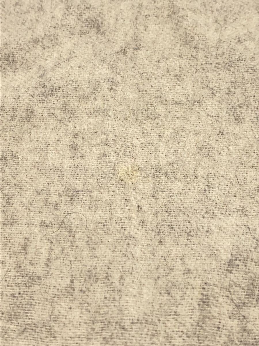 【中古】HERMES◆マフラー/カシミア混/GRY/無地/メンズ【服飾雑貨他】