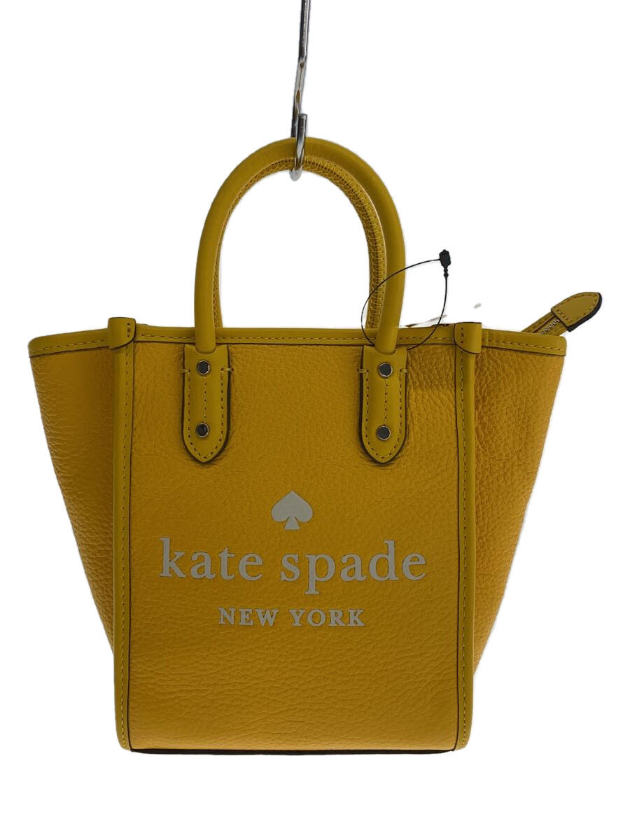 【中古】kate spade new york◆エラ ミニトート/トートバッグ/レザー/YLW【バッグ】