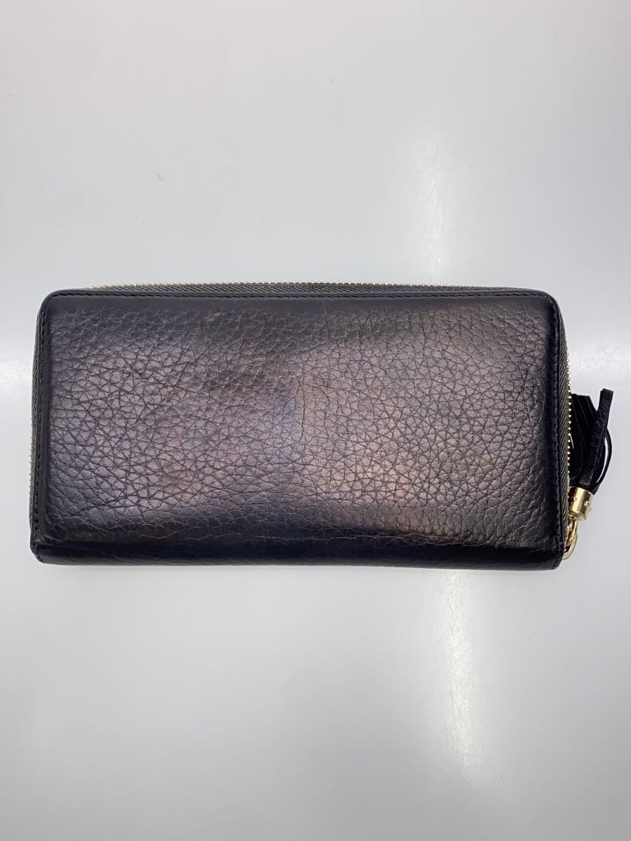 【中古】GUCCI◆長財布_ソーホー/レザー/BLK/レディース【服飾雑貨他】