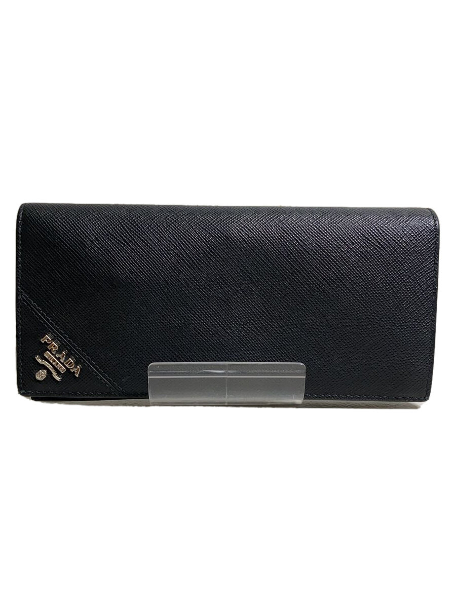 【中古】PRADA◆長財布/牛革/BLK/メンズ/2MV836//【服飾雑貨他】