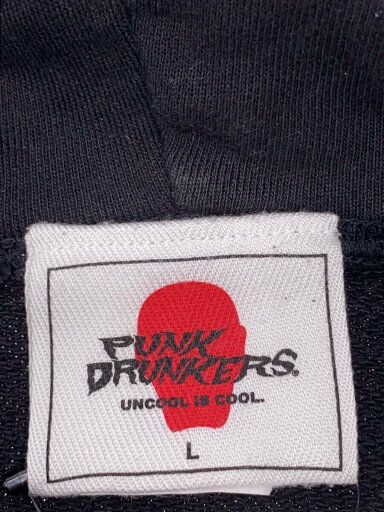 【中古】PUNK DRUNKERS◆パーカー/L/コットン/BLK【メンズウェア】