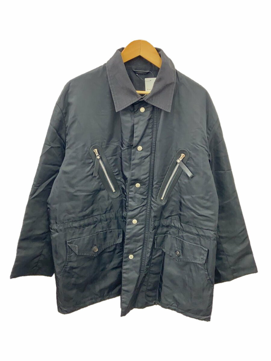 【中古】ISSEY MIYAKE◆コート/M/ナイロン/BLK/ME23-FD015【メンズウェア】