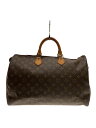 【中古】LOUIS VUITTON◆1)スピーディ40_モノグラム・キャンバス_BRW/PVC/BRW【バッグ】