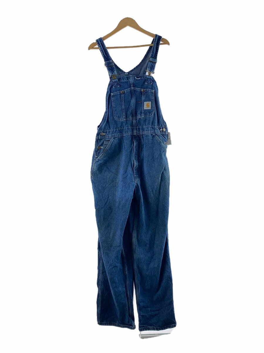 【中古】Carhartt◆オーバーオール/36/デニム/IDG/無地【メンズウェア】
