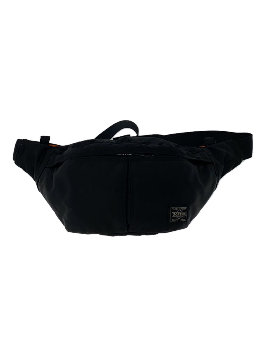 【中古】PORTER◆TANKER/ウエストバッグ/ナイロン/BLK//【バッグ】