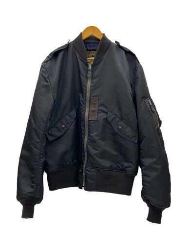 【中古】Buzz Rickson’s◆フライトジャケット/44/レーヨン/BLK/BR14966【メンズウェア】