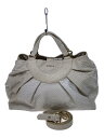 【中古】FURLA◆トートバッグ/--/WHT/無地【バッグ】