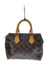 【中古】LOUIS VUITTON◆1)スピーディ25_モノグラム・キャンバス_BRW/PVC/BRW/M41528/パドロック・鍵有【バッグ】