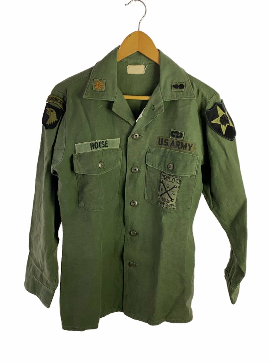 šUS.ARMY60~70s/Utility Shirt/åڥ/㥱å/GRNڥ󥺥