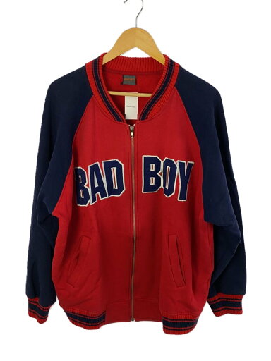 【中古】BAD BOY◆スタジャン/3L/コットン/RED/無地【メンズウェア】 【中古】BAD BOY◆スタジャン/3L/コットン/RED/無地【メンズウェア】