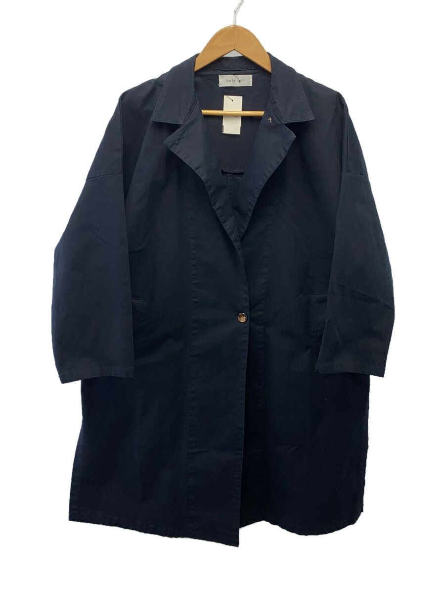 【中古】Sorte cuff◆ステンカラーコート/FREE/コットン/NVY/無地/CSC222VN13【レディースウェア】