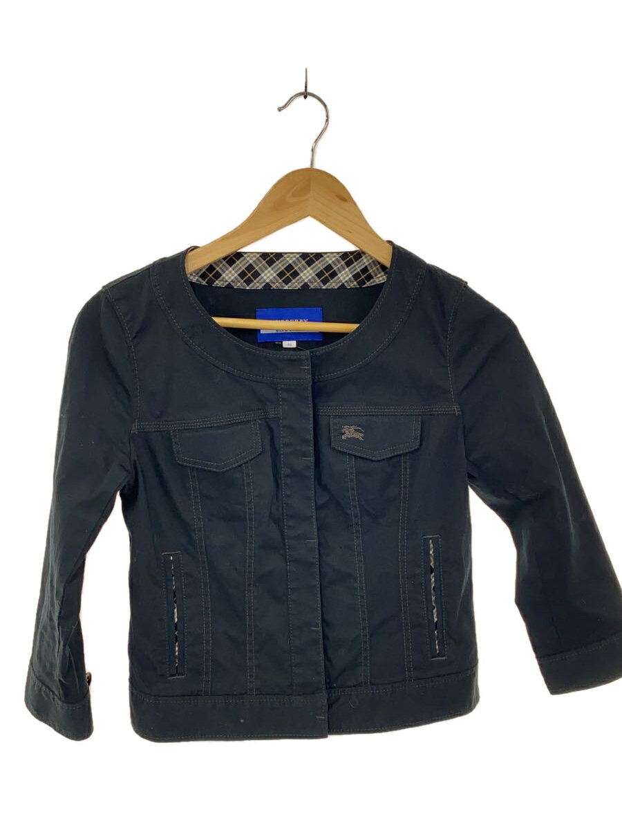 【中古】BURBERRY BLUE LABEL◆ジャケット/38/コットン/ブラック/f1f32-514-09【レディースウェア】