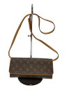 【中古】LOUIS VUITTON◆ポシェット・ツインPM_モノグラム・キャンバス_BRW/PVC/BRW/総柄【バッグ】(4)