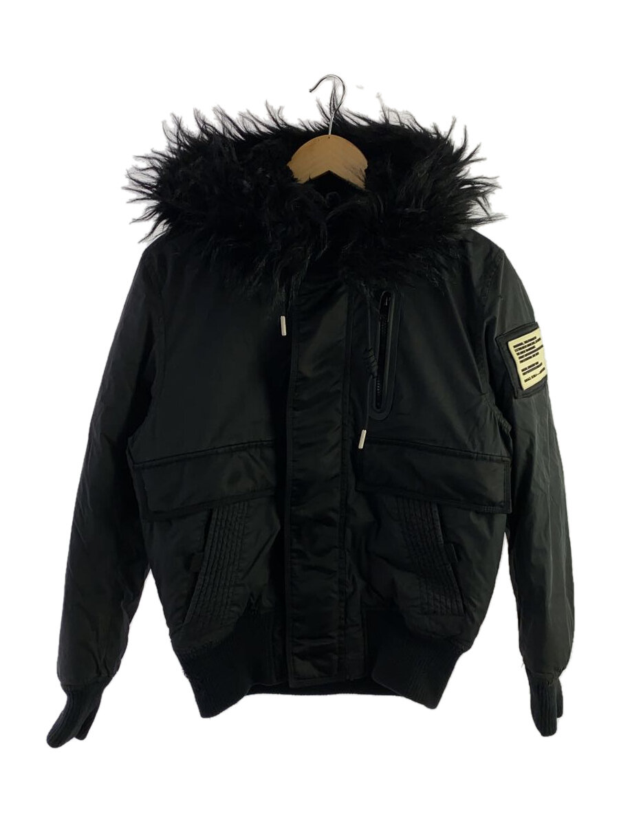 【中古】DIESEL◆ジャケット/XS/ナイロン/BLK/無地/00E8F203【メンズウェア】