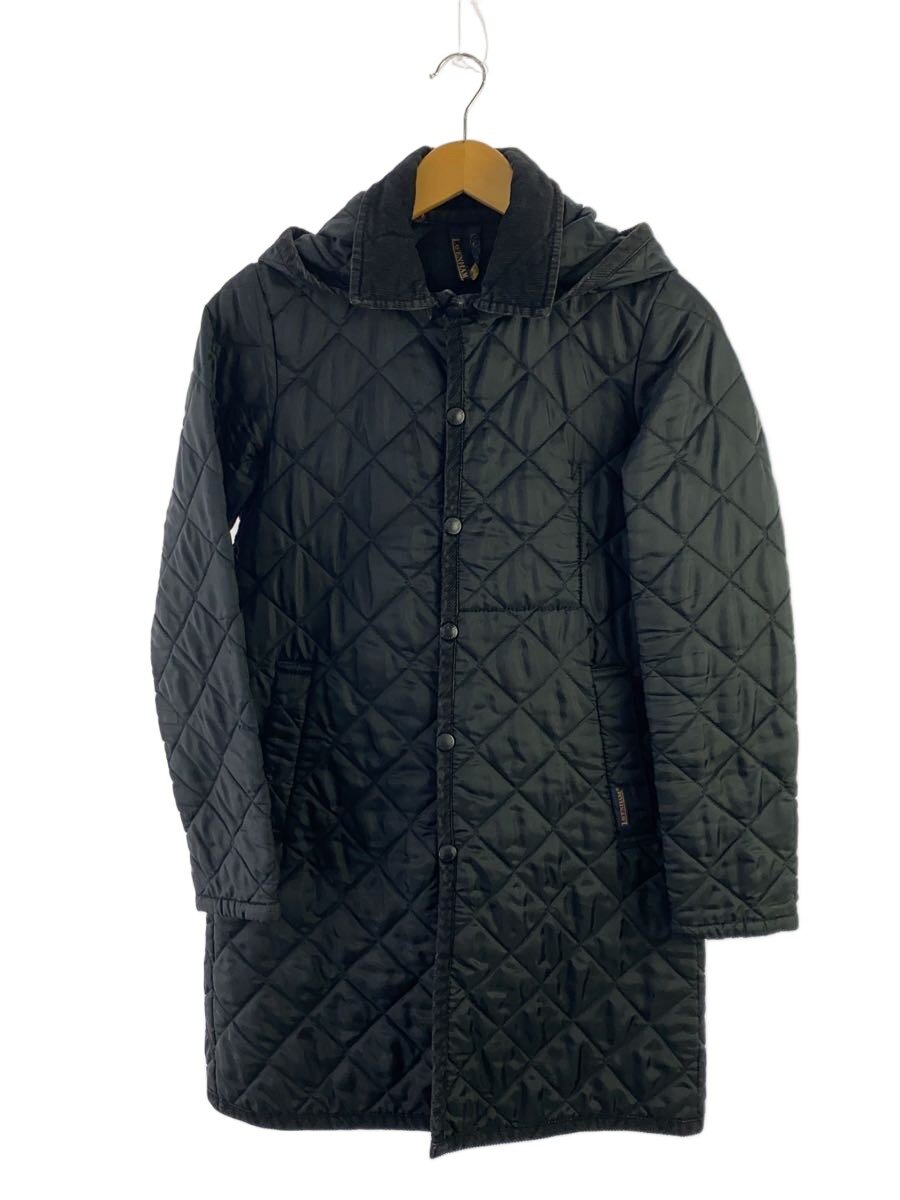 【中古】LAVENHAM◆コート/36/ポリエステル/BLK/無地【レディースウェア】
