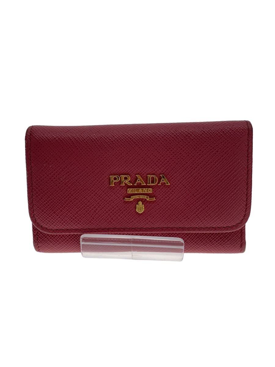 【中古】PRADA◆キーケース/--/PNK/無地/レディース/1M00222【服飾雑貨他】