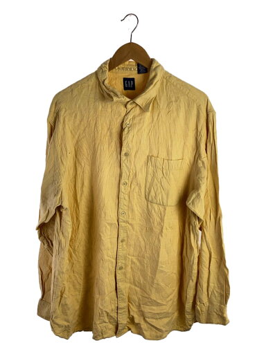 【中古】GAP◆長袖シャツ/XL/コットン/YLW【メンズウェア】 【中古】GAP◆長袖シャツ/XL/コットン/YLW【メンズウェア】
