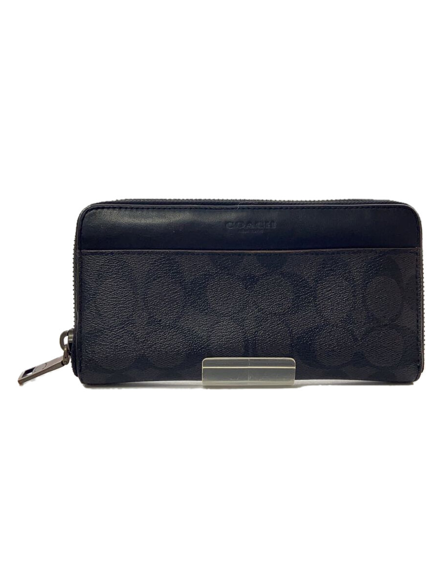 【中古】COACH◆長財布/レザー/ブラック/総柄/メンズ//【服飾雑貨他】(4.0)