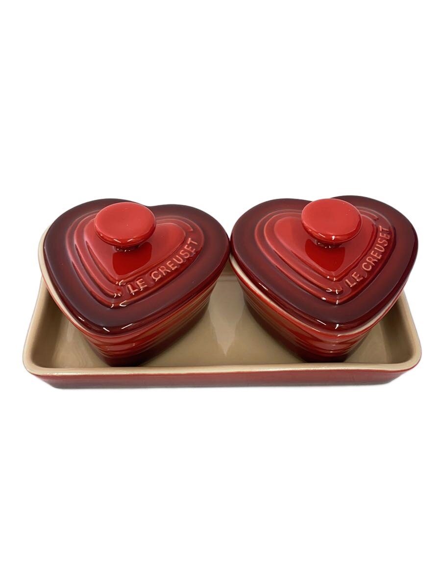 Other Tableware - 【中古】LE CREUSET◆洋食器その他/2点セット/RED//【キッチン用品】