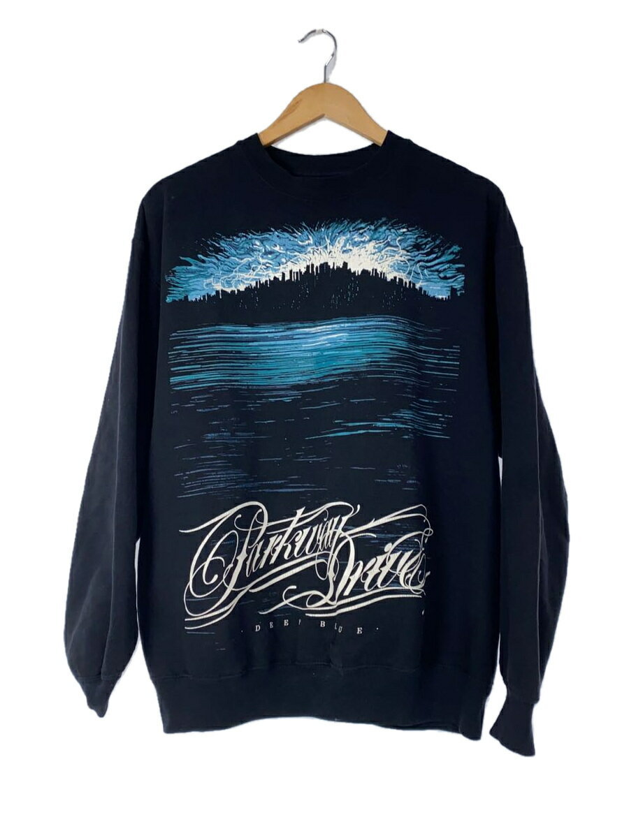 【中古】FRUIT OF THE LOOM◆スウェット/L/コットン/BLK/parkway drive deep blue【メンズウェア】