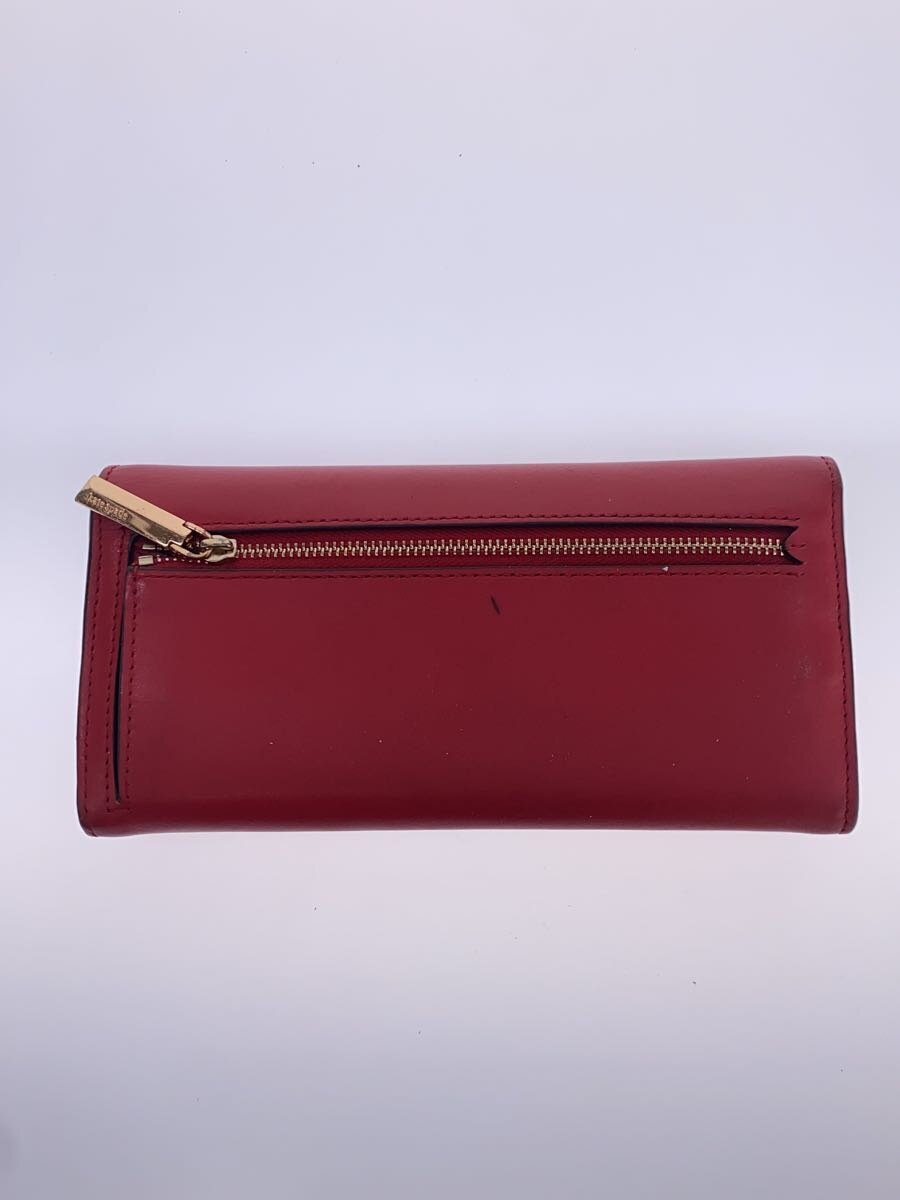 【中古】kate spade new york◆長財布/--/RED/無地/レディース/S338【服飾雑貨他】