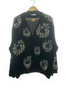 【中古】SAINT MICHAEL◆24AW/DT_MH CRDIGN/カーディガン/XL/ウール/ブラック/SM-YS-0000-C50【メンズウェア】