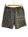 【中古】THE WORLD IS YOURS◆ショートパンツ/2/コットン/BRW/ペーズリー【メンズウェア】
