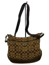 【中古】COACH◆ショルダーバッグ_シグネチャー_総柄/キャンバス/BRW/総柄//【バッグ】