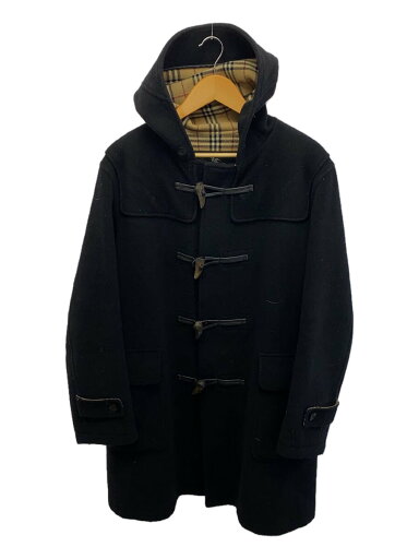 【中古】BURBERRY BLACK LABEL◆ダッフルコート/M/ウール/BLK/BMC80-900-09【メンズウェア】 【中古】BURBERRY BLACK LABEL◆ダッフルコート/M/ウール/BLK/BMC80-900-09【メンズウェア】