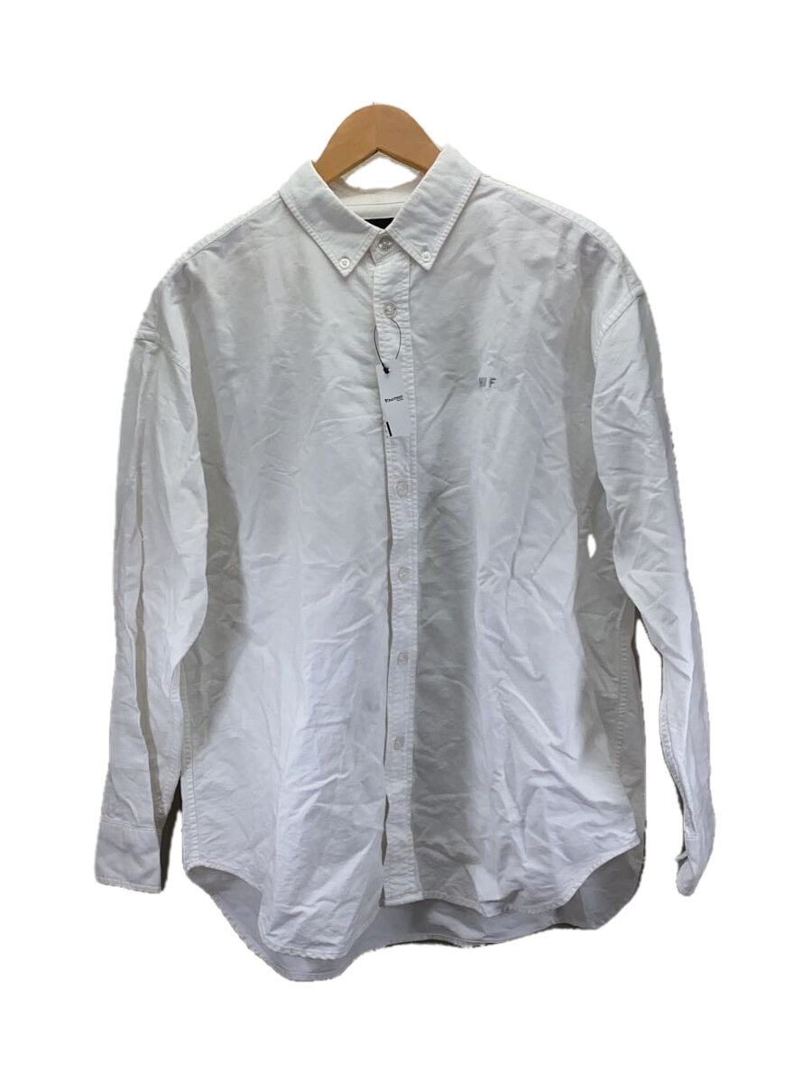 【中古】HUF◆長袖シャツ/M/コットン/WHT【メンズウェア】