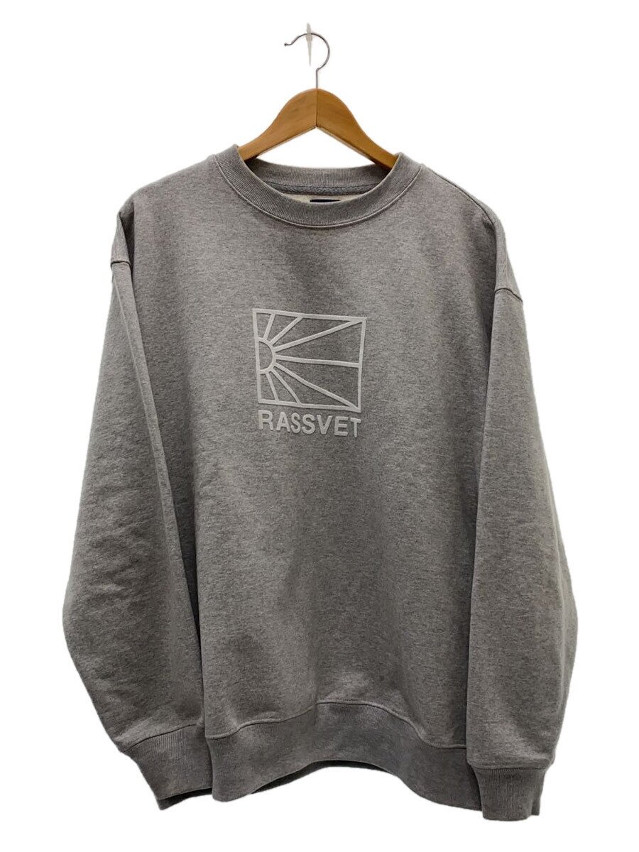 RASSVET(PACCBET)◆スウェット/L/コットン/GRY/プルオーバー/トレーナ-