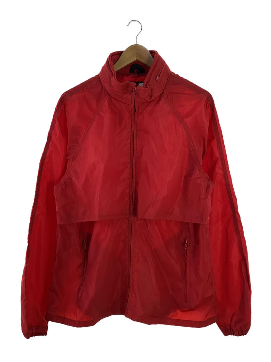 【中古】EDDIE BAUER◆90s/筆記体タグ/ナイロンジャケット/M/ナイロン/RED/無地【メンズウェア】