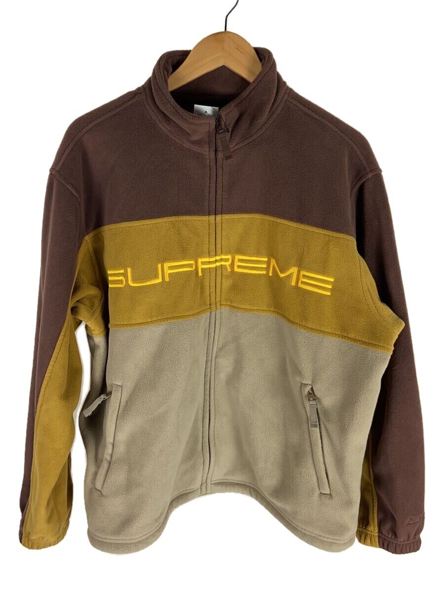 【中古】Supreme◆フリースジャケット/L/ポリエステル/BRW【メンズウェア】