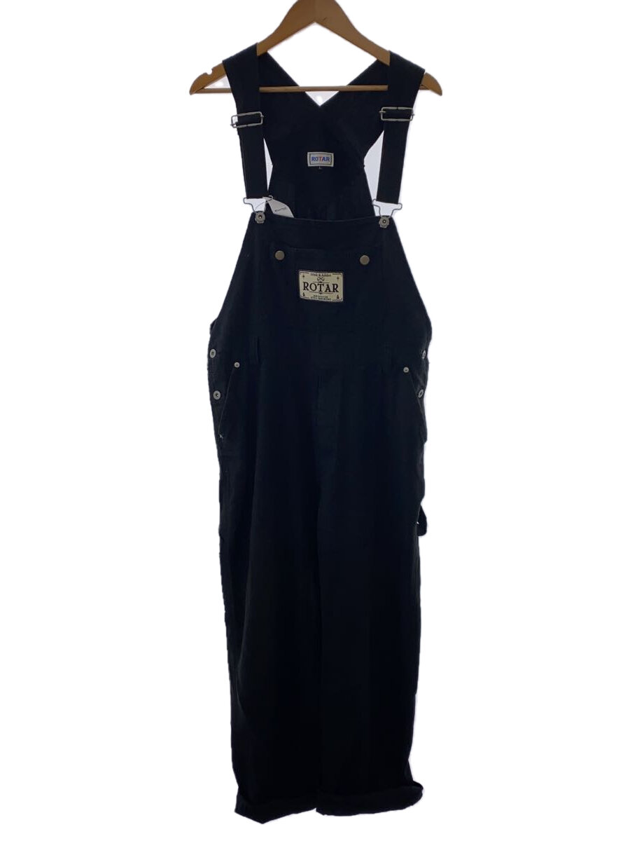 【中古】ROTAR◆オーバーオール/L/コットン/BLK【メンズウェア】