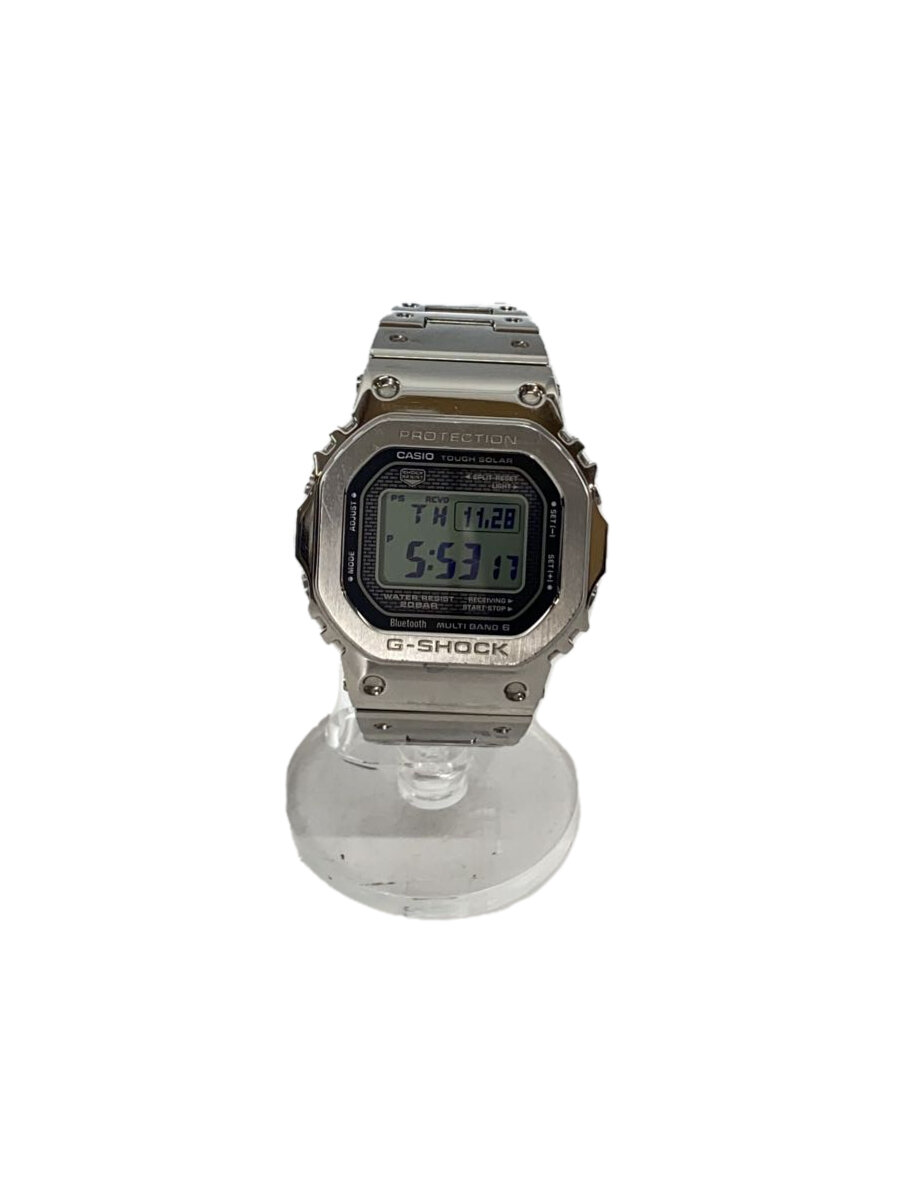 【中古】CASIO◆ソーラー腕時計・G-SHOCK/デジタル/ステンレス/SLV/SS【服飾雑貨他】