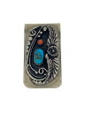 【中古】アクセサリー/SV925/メンズ/マネークリップ/ターコイズ/【服飾雑貨他】